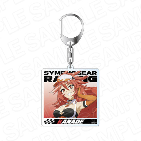 『戦姫絶唱シンフォギアXV』ホログラムアクリルキーホルダー 天羽 奏 SYMPHOGEAR RACING ver.